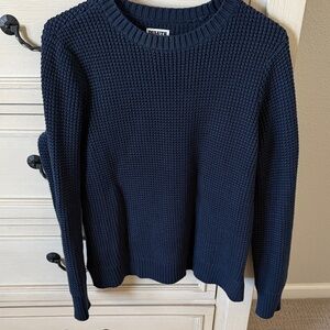 Duluth Trading Co Women's Navy Crew Neck Sweater